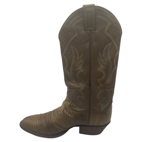 Justin Style 8493 Mink Iguana Lizard Western Style Cowboy Boots size 6 1/2 EE main image 6